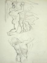 Dix Entwurf Jakob ringt mit dem Engel